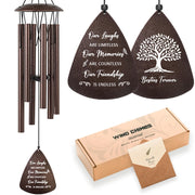 Soopau bronze wind chime front view showing polished finish and ready-to-gift look
