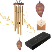 Soopau front view of packaged wind chime showing elegant box and hanging hook benefit: ready-to-gift