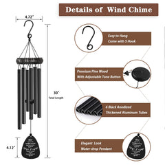 Soopau wind chime installed on a porch creating calming sounds for outdoor remembrance benefit