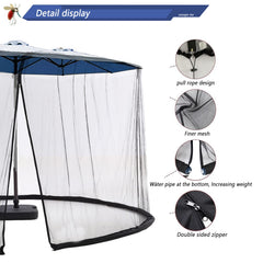 SOOSPE-MZ top drawcord detail demonstrating adjustable fit around umbrella canopy