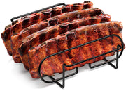 Sorbus rib rack front view showing upright slots for ribs and even airflow benefit