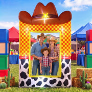 Soulchen front view of cowboy frame highlighting festive entrance and party focal point