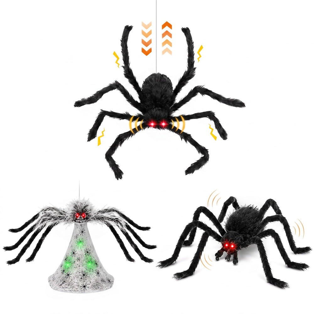 Soulchen front view of three spiders showing dramatic placement and visual impact