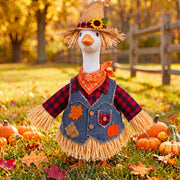 Soulchen front view of full goose outfit shows festive fall charm
