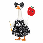 Soulchen front view of back to school goose outfit showing composition cover benefit: cheerful curb appeal