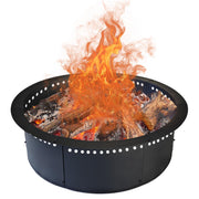 soulmate front view assembled firepit ring showing sturdy rim and neat joints for safer fires