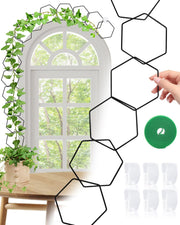 sousac front view of hanging trellis showing sleek black design and space-saving benefit