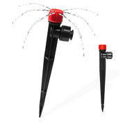 Spalolen front view of 30PCS kit showing emitters and stakes, easy installation benefit