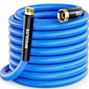 SPECILITE front view of blue 50 ft hose showing durable build and length benefit