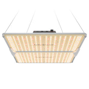 Spider Farmer SF2000 PRO front view showing full-spectrum LEDs and compact frame benefit even coverage