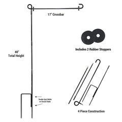 Sports Flags Pennants Company rubber stopper close-up secures banners in wind