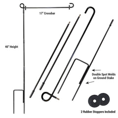 Sports Flags Pennants Company welded ground stake detail for greater stability