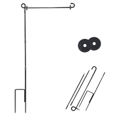 Sports Flags Pennants Company front view of full garden flag stand for easy display