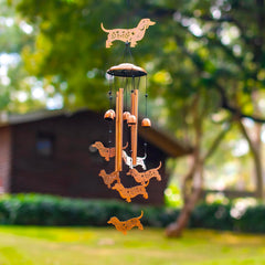 SRDJXY close-up of metal dachshund with antique bronze finish highlighting durable handcrafted detail