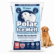 Stalner front packaging showing 50 lb bag and clear product benefit