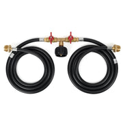 Stanbroil front view of Y-splitter hose showing durable build and convenience