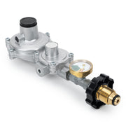 Stanbroil horizontal regulator front view showing gauge and connections for clear installation
