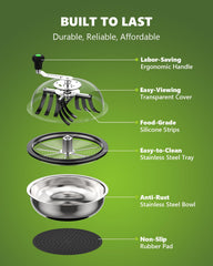 STAYGROW stainless bowl detail for durable, rust-resistant processing