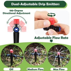 STAYPOT flow adjustment demonstration showing dual-control for varied plant needs