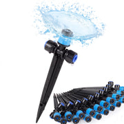 STAYPOT front view of 21-piece emitter kit showing organized components and quick benefits