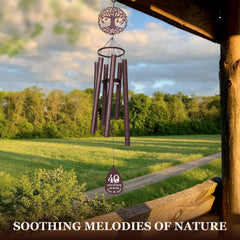 SteadStyle wind chime hung on a porch creating soothing outdoor ambiance