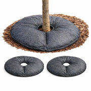 SteadySpring mat installed around a young tree protecting roots and conserving water