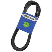 Stens belt front packaging showing part number and compatibility benefit