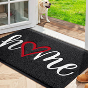 StepLively front view of black welcome mat showing clean entrance benefit