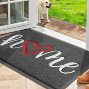 StepLively front view grey mat showing welcome pattern and clean entrance benefit