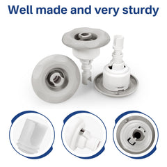 Sthovd jet installed in spa shell, restores strong water flow