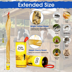 Stingmon close-up of ultra-sticky adhesive capturing insects effectively