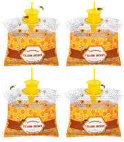 Stingmon front packaging showing four yellow disposable traps and ties, effective outdoor protection