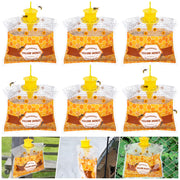 Stingmon front packaging showing six yellow disposable traps and included ties, clear contents