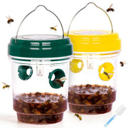 Stingmon front view of two hanging traps showing durable build and weather resistance