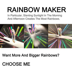 stino prism hung in window casting rainbows across room benefit creates colorful light