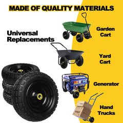 Storystore wheel mounted on a garden cart demonstrating simple installation