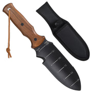 STRFOG hori hori front view showing full tool and sheath, practical storage