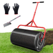 Sturdon front view of roll spreader showing 24-inch drum and broad coverage benefit