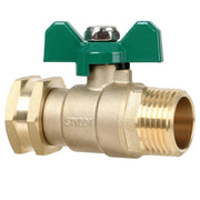 STYDDI brass valve front view showing solid build and connector, durable performance