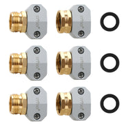 STYDDI front view of aluminum male and female connectors showing durable finish