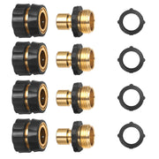 STYDDI front view of the 4-set quick connect kit showing male and female couplers for fast connections