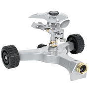 STYDDI front view showing sturdy metal sprinkler for reliable watering