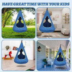 SUCHDECO child using swing outdoors showing active play and sensory comfort benefit