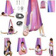 SUCHDECO front view of sensory swing showing shape and entrance for comfort