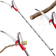 Suchtale front view of pole pruner showing full tool and handle for controlled cutting