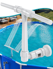 SUMMERBUDDY front view installed showing dual spray and decorative effect