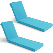 Summsun chaise lounge cushions front view showing teal color and full-length coverage for comfort