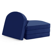Summsun front view of four navy D-shape cushions showing set completeness and style