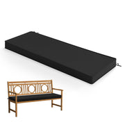 Summsun front view black bench cushion showing neat edges and fit