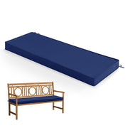 Summsun front view navy bench cushion showing neat finish and curb appeal